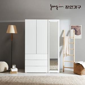 장인가구 세이스 터치 3단서랍 전신거울 1200 옷장