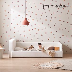 장인가구 하랑 E0 패브릭 볼드헤드 저상형 데이베드 패밀리침대 SS+낮은본넬12T