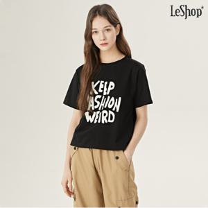 정상가:39,000원 | 라운드넥 빅 레터링 크롭 반팔 티셔츠 (DO1LW035A)