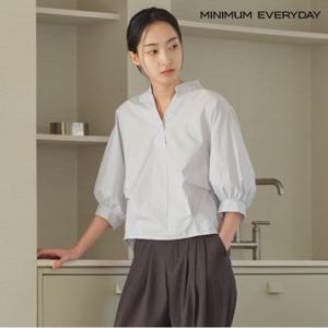 정상가:59,000원 ㅣ [미니멈 에브리데이]원버튼 차이나 카라넥 반팔 셔츠 (EB2BA008D)