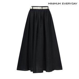 정상가:69,000원 ㅣ [미니멈 에브리데이]벨티드 셔링 플레어 스커트 (EB2WH012D)