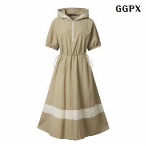 정상가:119,000원 ㅣ 반집업 후드 스트링 원피스 (GPBOW038D)