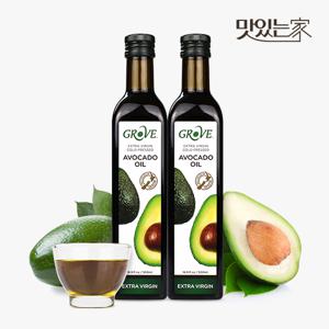 그로브 냉압착 엑스트라버진 아보카도오일 500ml X2병 뉴질랜드 아보카도유