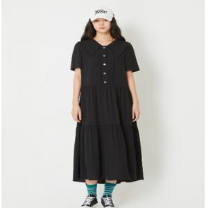 럭키슈에뜨 셔링반소매롱원피스 LQDAW24500BKX