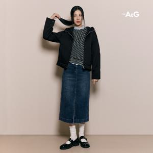 더엣지 텐션 데님 스커트