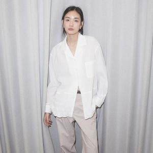 [1차 리오더] Two way overfit lace shirt_White