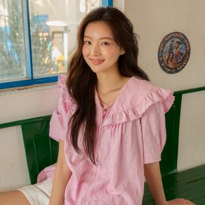 러플 카라 자수 블라우스 OW5XB4160