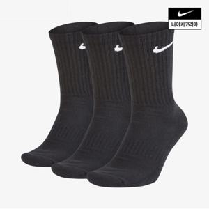 남녀공용  에브리데이 쿠션 크루 삭스 3켤레 NIKE SX7664-010