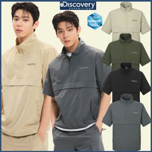 디스커버리 25S/S 여름 남여공용 폴튼 트레이닝 반팔 하이넥 아노락 DXTR7G053