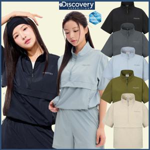 디스커버리 25S/S 여름 여성 폴튼 트레이닝 반팔 하이넥 아노락자켓 DWTR93053