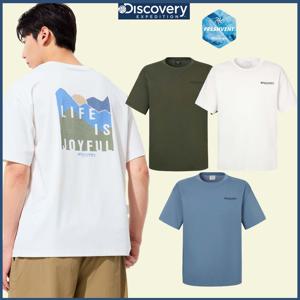 디스커버리 25S/S 여름 신상 남여공용 워싱 백그래픽 반팔티셔츠 DXRS8Q053