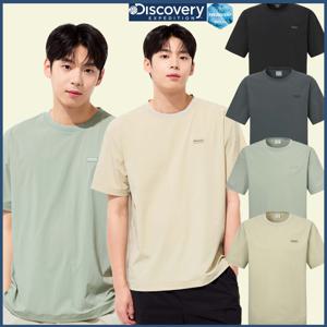 디스커버리 25S/S 여름 신상 남여공용 우븐 에센셜 반팔티셔츠 DXRS83053