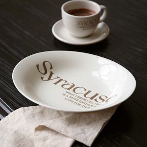 레터링 타원 오발볼 브런치 샐러드볼 스파게티 그릇 25cm 2color 택1