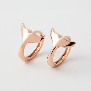 14K 행운의 고래꼬리 원터치 귀걸이 JPBDE462