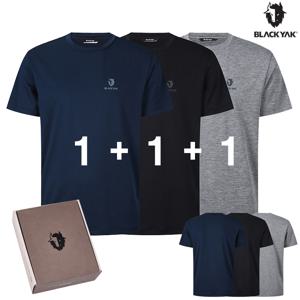 [택가:6.9만원](공용) 블랙야크 3PACK 라운드 반팔티1+1+1