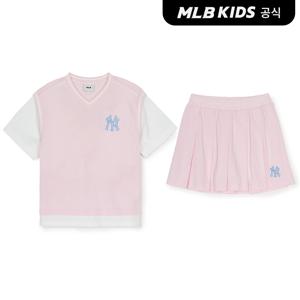 (공식) 25SS 바시티 베스트 반팔 세트(여아) NY (L.Pink) 7FS1V0453-50PKL