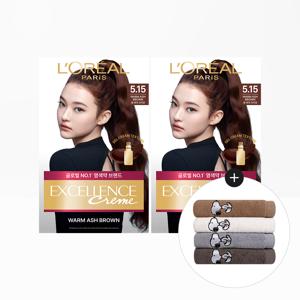 엑셀랑스 크림 염모제 1+1+스누피 타올 1장(랜덤)