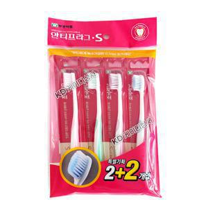 부광 안티프라그S 0.1mm 초극세모 칫솔 2+2개 총 4개 색상랜덤