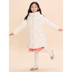 [15%OFF]여아 덕다운 중경량 롱패딩 - 아이보리