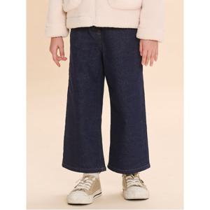 [30%OFF]여아 기모 데님 세미 와이드핏 팬츠 - 네이비