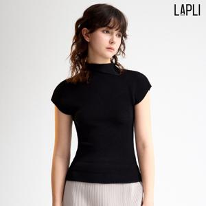 [최초가 119000원] 스퀘어 플리츠 하이넥 티셔츠_LPTSM025026