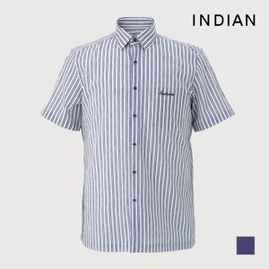 INDIAN  더블 스트라이프 프린트 반팔셔츠_MITNSYM3441