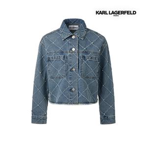 칼라거펠트 25SS 진주 데님자켓 라이트블루