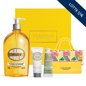[롯데백화점](단독)(기프트) 아몬드 샤워 오일 500ml 세트 (+디럭스 2종+포터블 타월)