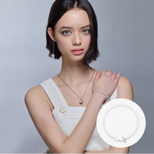 1992 PERLA 스털링 실버 화이트 브레이슬릿 A251SB2762WPH