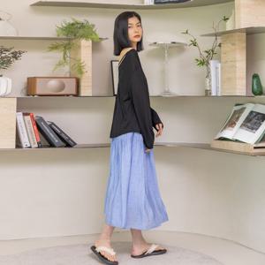LS_Blue flower skirt_BLUE