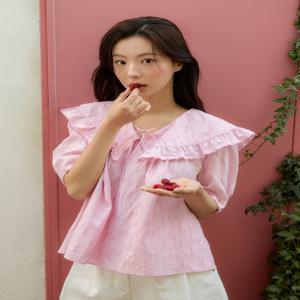 3번.러플 카라 자수 블라우스OW5XB416
