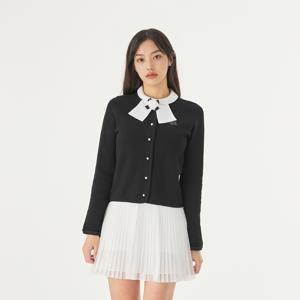 도트 샤 플리츠 스커트(화이트)