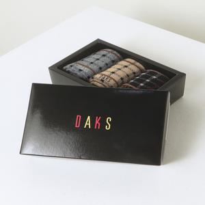 [닥스 액세서리]  DBSS5E410BK [여성장목3족] 면혼방 3색 체크패턴 장목 3족세트