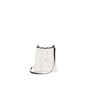 Lucky Pleats Canvas Cross Mini Ivory_Black