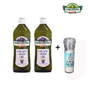 FARCHIONI 포도씨유 1L 2병 + 지중해소금 천일염 1개