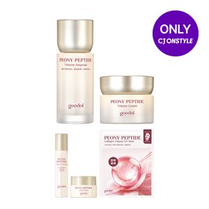 [CJ단독]피오니 펩타이드 주름 흔적 앰플 50ml+크림 60ml [사은]피오니앰플10ml+피오니크림10ml+피오니콜라겐겔마스크3매