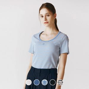 324516 여 립 U넥 반팔 티셔츠