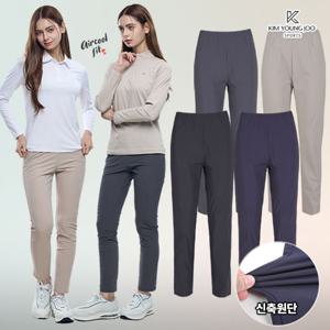 김영주스포츠 여름 에어쿨핏 여성 기능성 벤츄리 아이스 밴딩 트레이닝 슬림핏 바지(W5SP04)