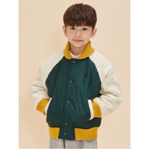 [30%OFF]바서티 캐주얼 패딩 점퍼 - 그린