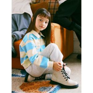 [30%OFF]기모 여아 빅 스트라이프 스웨트 세트 - 스카이 블루
