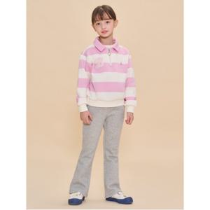 [30%OFF]기모 여아 빅 스트라이프 스웨트 세트 - 라이트 핑크