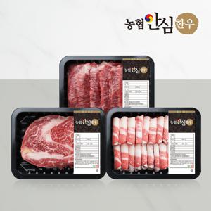 안심한우] 산지직송 1등급 한 근 구이세트 600g