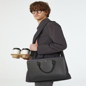 [닥스 액세서리 남성] [[24SS]] WBBA4E321BK [스테디셀러]블랙 단색 소가죽 서류가방