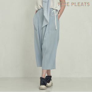 [FINE PLEATS] 피네 플리츠 배기팬츠 쓰리 스카이 블루