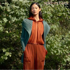 [FINE PLEATS] 피네 플리츠 숄카라 가디건 소프트 그린