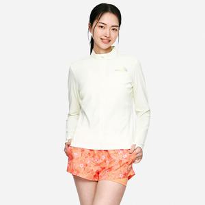 우먼 트로피컬 릴렉스핏 집업 래쉬가드 아이보리 (B5SWWZR031IVR)