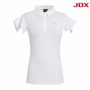 여성 매쉬 자카드 날개 소매 슬리브리스(X2TSU6568WH)
