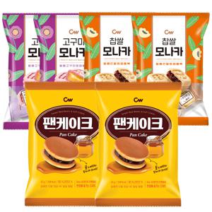 청우 전통간식 6종세트(찹쌀모나카 65gX2봉+고구마모나카 65gX2봉+팬케이크 65gX2봉)