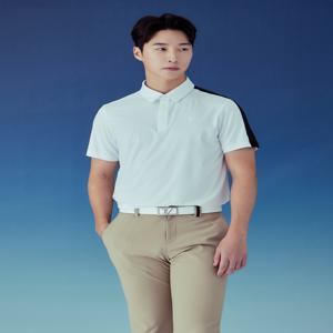 남성 골프 언발란스 컬러블럭 반팔 티셔츠(ON) VOTSP473_OW