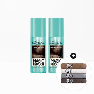 매직 리터치 새치 스프레이 75ml 1+1(교차선택가능)+스누피 타올 1장(랜덤)